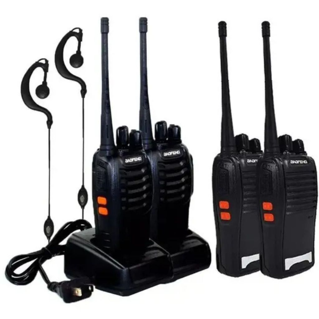 Kit 4 Rádio Comunicador Walk Talk Baofeng 777s com 16 Canais Alcance de 12Km