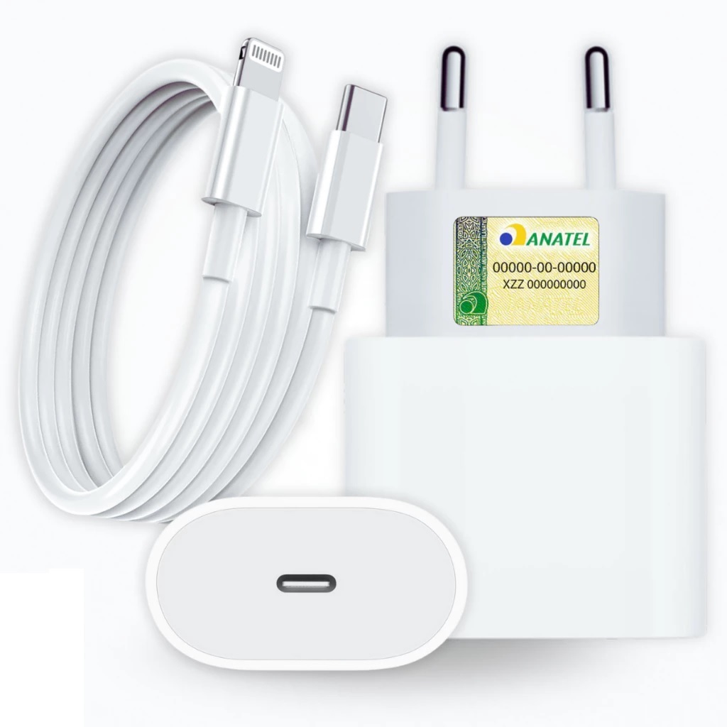 Carregador Com Cabo Para iPhone 11 12 13 Pro Max Turbo Fast Usb C 20w Pd Original