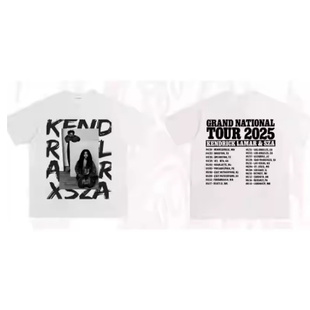 Camiseta Estampa Adulto/Infantil Lançamento Unissex Em Algodao SZA Kendrick Lamar Global Tour 2025