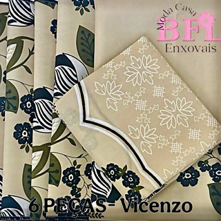 Jogo Americano 6 peças Estampado- Kit De Cozinha 6 Peças- Casa Decoração. em Oferta na Shopee