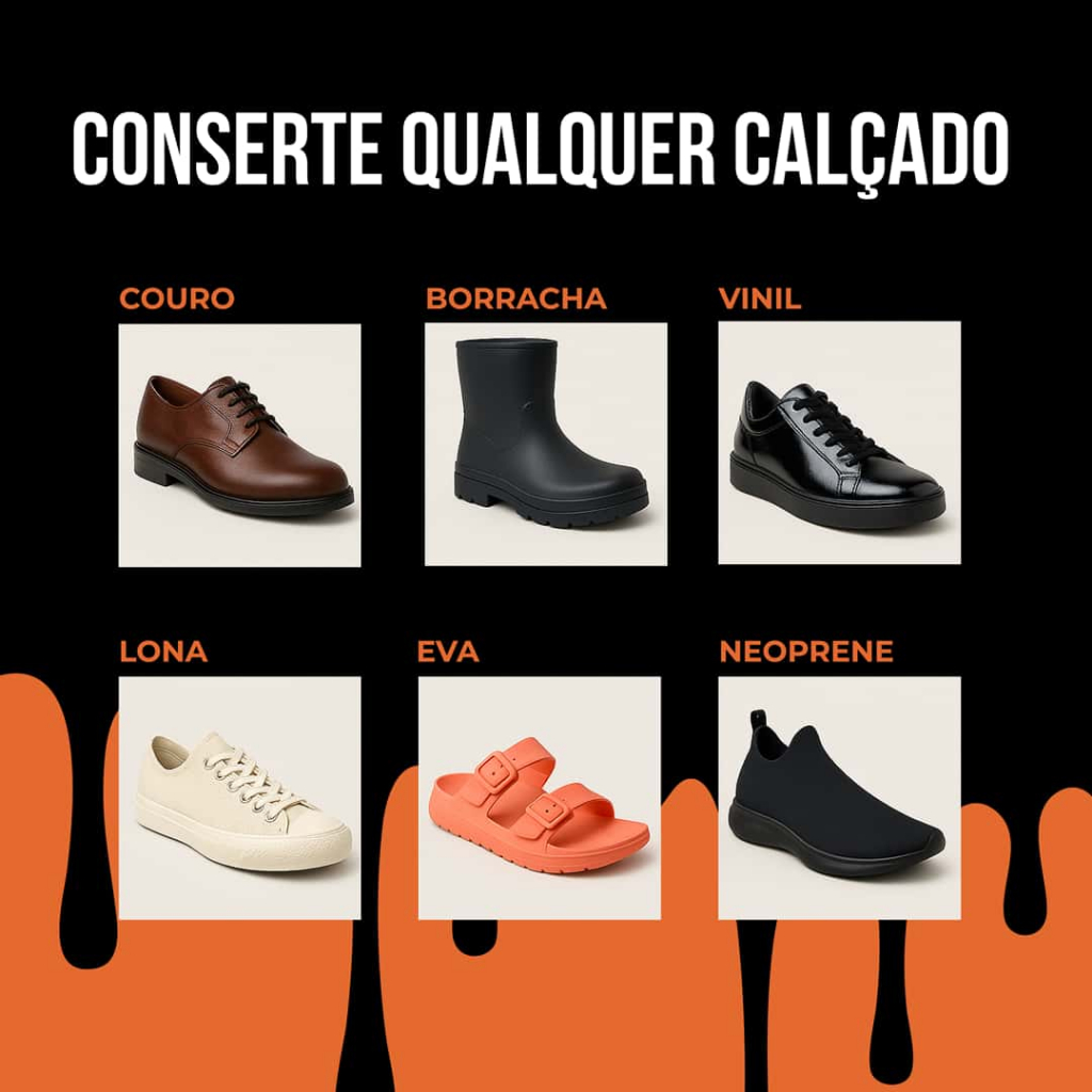 Cola imbatível para Calçados - Reparador de Tênis®