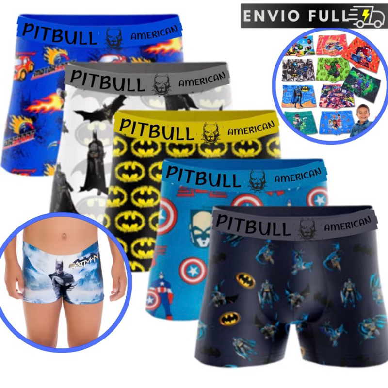 Kit com 8 Cuecas Boxer Infantil  Estampado com Personagem microfibra Premium para mais conforto com as crianças .