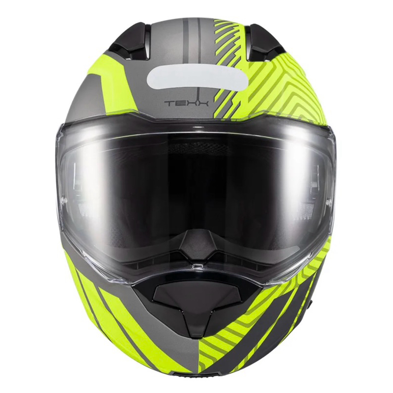 Capacete Texx Kratos Escamoteavel Cinza/Verde Fosco — imagem 2 de 2