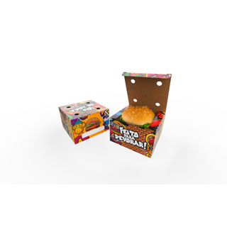 100 - Embalagem Para Hamburguer Delivery 8cm Altura - Al-g15 em Oferta na Shopee