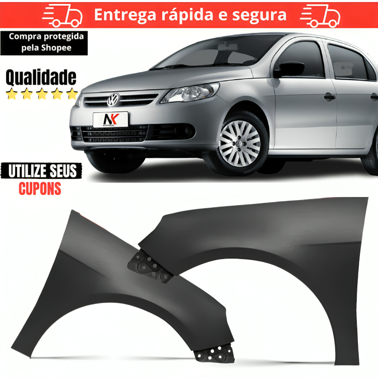 Par/Un Paralama Dianteiro Gol G5 Voyage 2009 2010 2011 2012