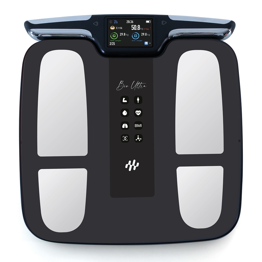 Balança Bioimpedância Corporal Bio Ultra Eletrodo 55 Análises Relaxshop Bluetooth e Wifi