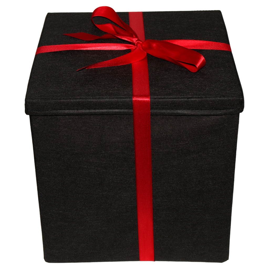 Caixa de Presente Extra Grande Preta com Laço de Cetin Luxuoso em Oferta na Shopee