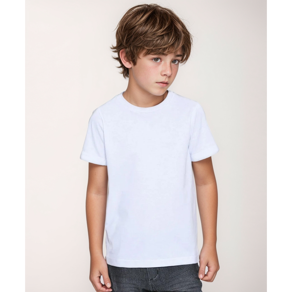 Camisetas Infantil 100% Algodão Fio 30.1 Penteado Barato