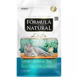 Ração Fórmula Natural Life Gato Castrado Salmão Sem Transgênicos 10,1 kg