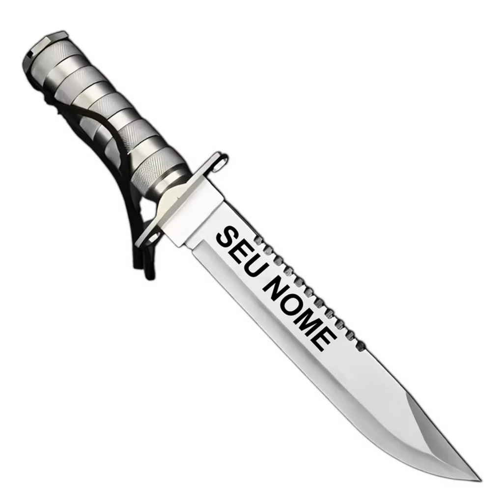 Faca Tática Personalizada Seu Nome Gravado Rambo