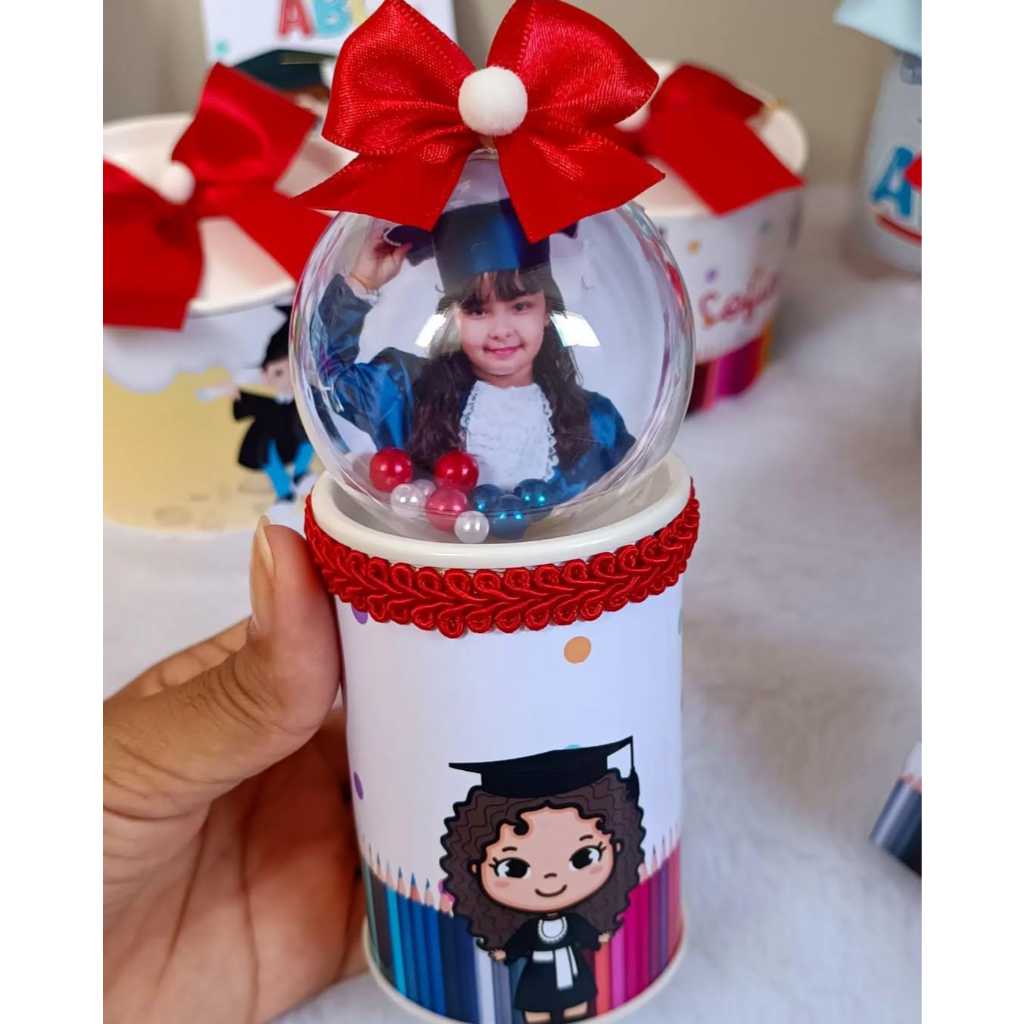 Cofrinho Personalizado com Esfera Luxo ABC – Lembrancinha Formatura ABC Infantil