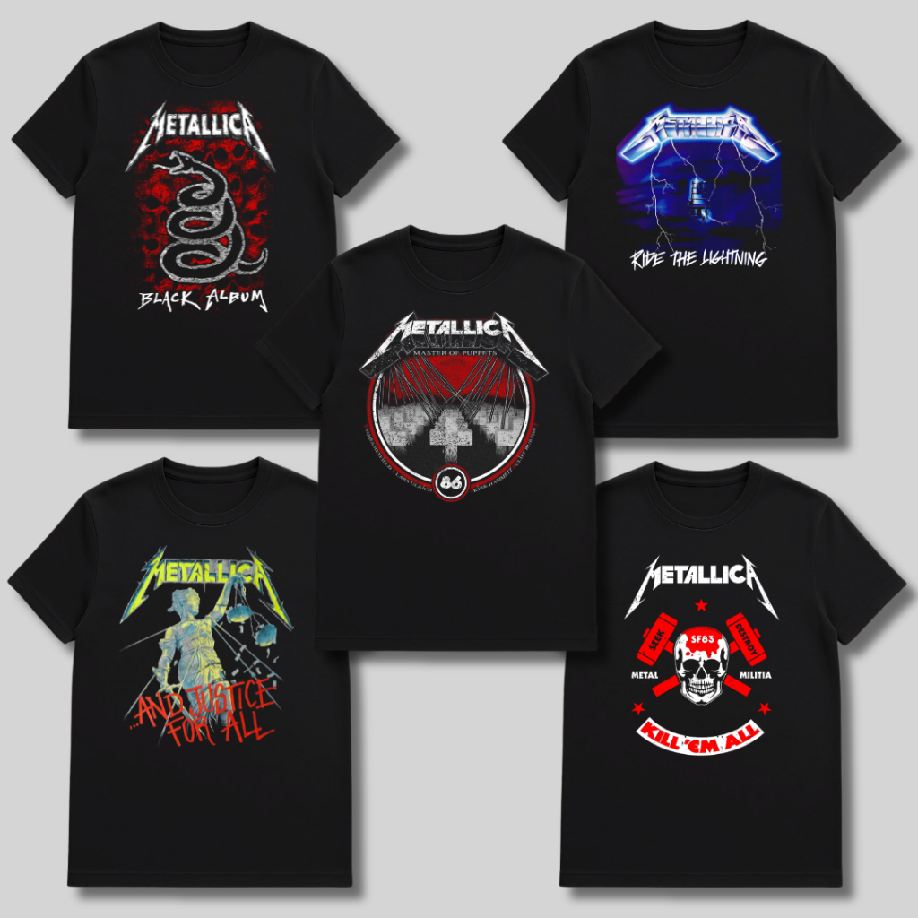 Camiseta Metallica Rock Metal Banda 100% Algodão Premium