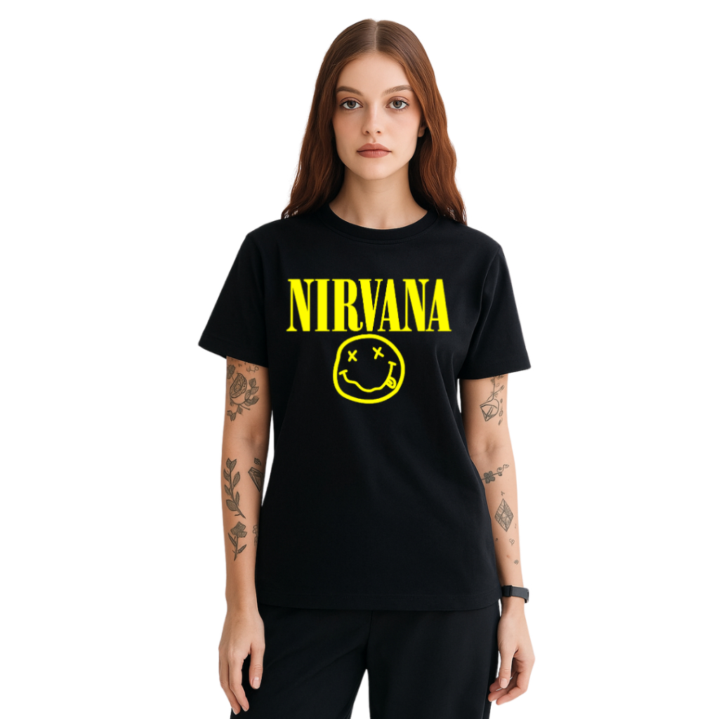 Detalhes do Camiseta Nirvana Banda Rock 100% Algodão