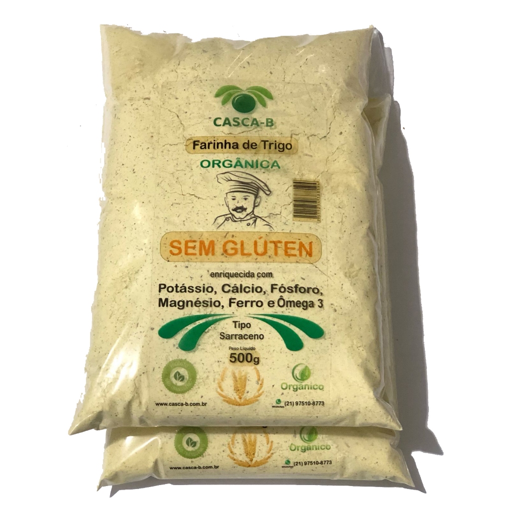 Farinha de Trigo Sem Gluten, Vegana  - 500g em Oferta na Shopee