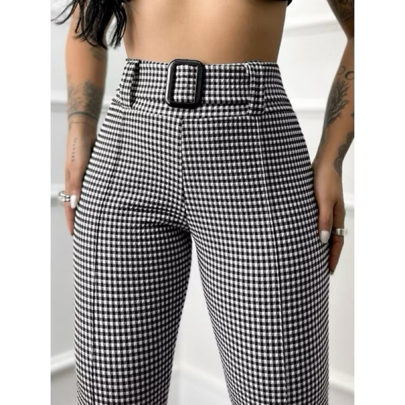 Calça Jeans Xadrez Feminino em Oferta Shopee 2025