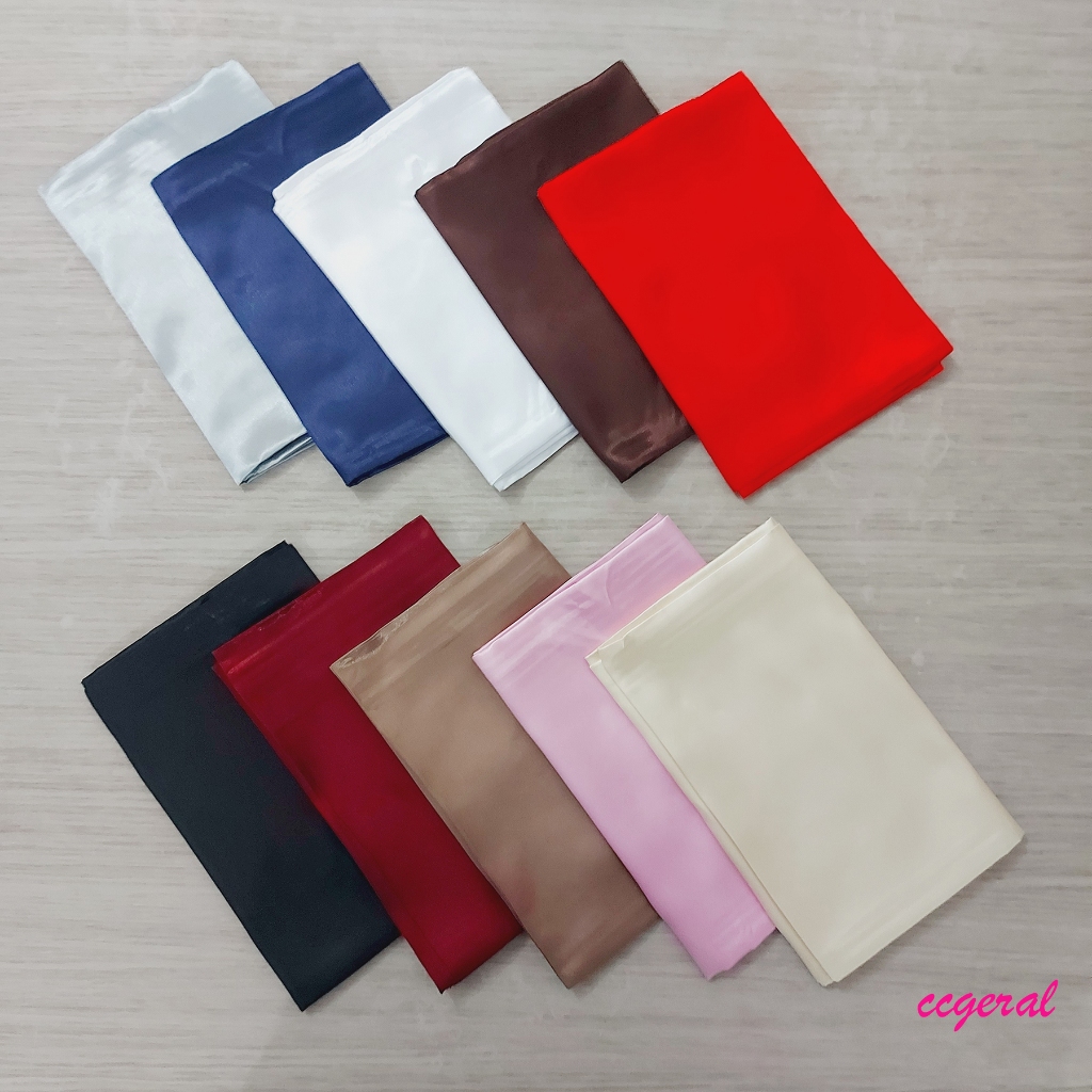 Lenço de Cetim 90x90cm Liso Para Cabeça e Pescoço Lenço de Bolsa em Oferta na Shopee