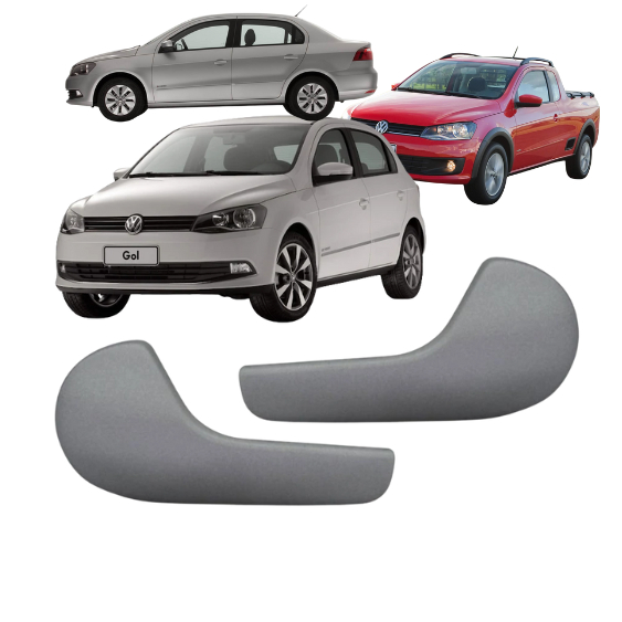 Maçaneta Interna Prata Gatilho Gol G6 G7 Voyage Saveiro G6 G7 2013 a 2020 - Esquerda, Direita ou Par