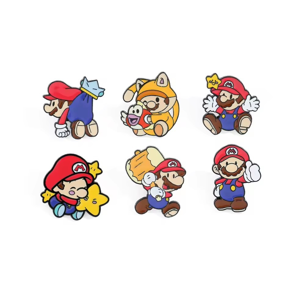 Pins Broches metalicos Mario Luigi em Oferta na Shopee