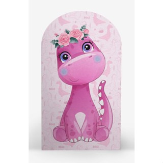 Painel De Festa Romano Sublimado Em Tecido Dinossauro em Oferta na Shopee