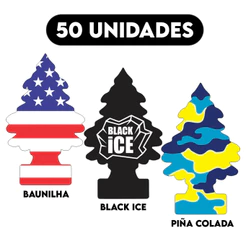 Kit 50 Unidades de Cheirinho de Carro Aromatizante Pinheiro