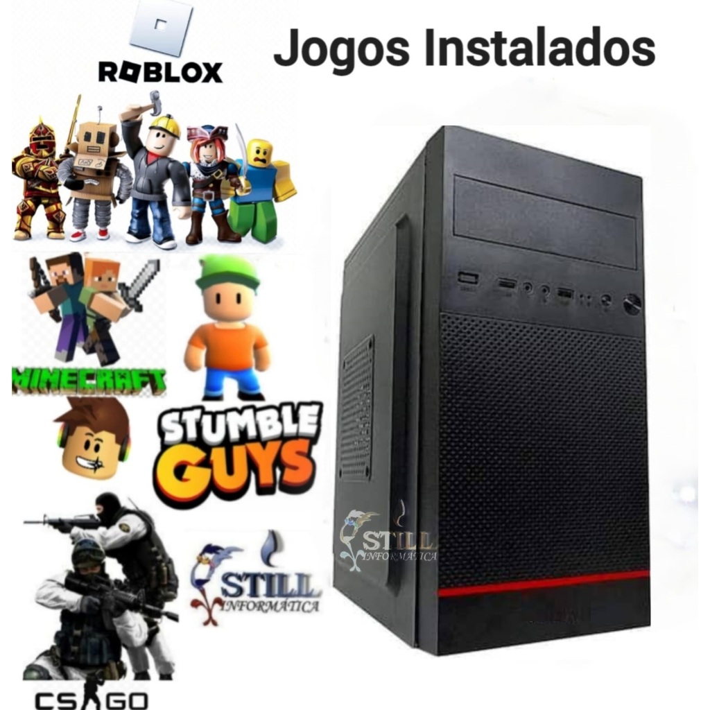 PC Gamer 10ª Geração | SSD 240GB | 8GB RAM | Gabinete Preto | Jogos Instalados Pronto para Jogar! Computador