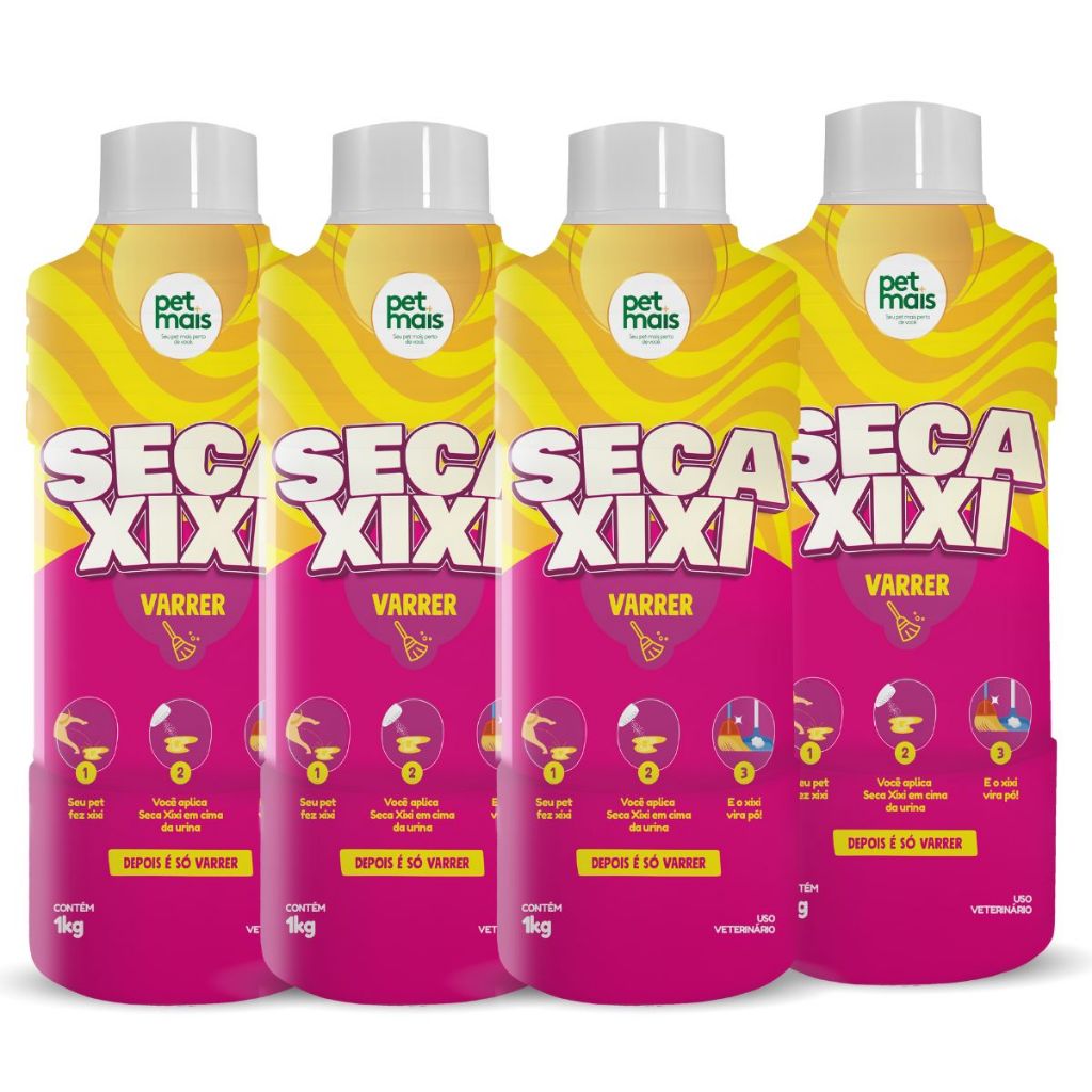 Combo Seca Xixi Varrer 1kg Urina Vira Pó Cachorro Gato Profissional Petmais Elimina Odor em Oferta na Shopee