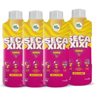 Combo Seca Xixi Varrer 1kg Urina Vira Pó Cachorro Gato Profissional Petmais Elimina Odor em Oferta na Shopee