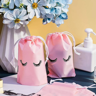 50 pcs Sacos De Cuidados Posteriores De Cílios Maquiagem De Plástico Bolsa Higiene Pessoal Viagem Cosmética Com Co em Oferta na Shopee