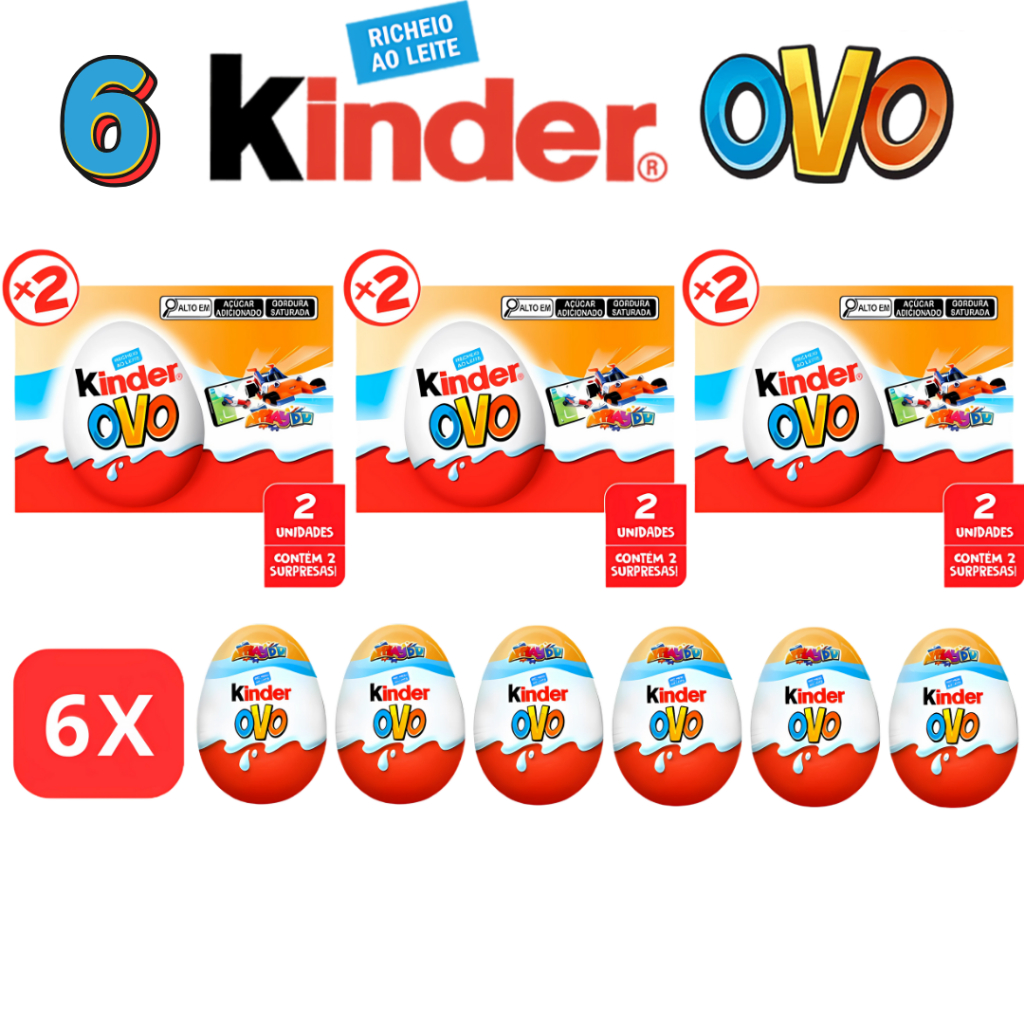 Kinder Ovo Surpresa Chocolate ao Leite - Meninos e Meninas