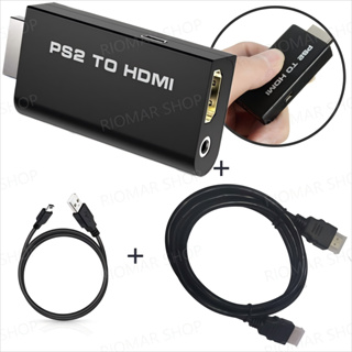 Adaptador Ps2 Conversor Vídeo Audio Av Para Hdmi + Cabo Hdmi Tv Monitor em Oferta na Shopee