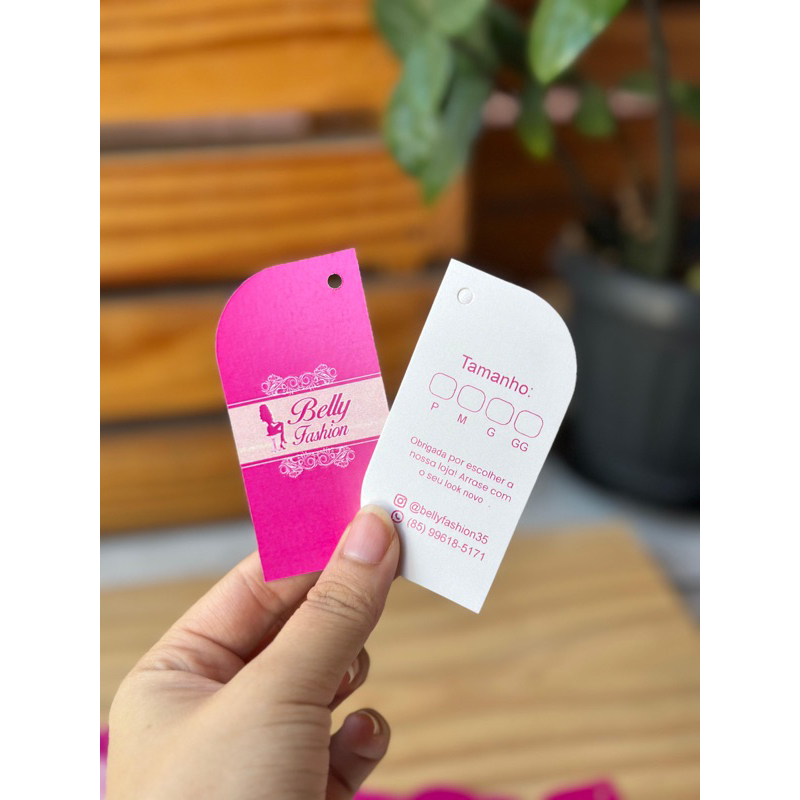 Tag personalizada recorte folha 4,5x8,5