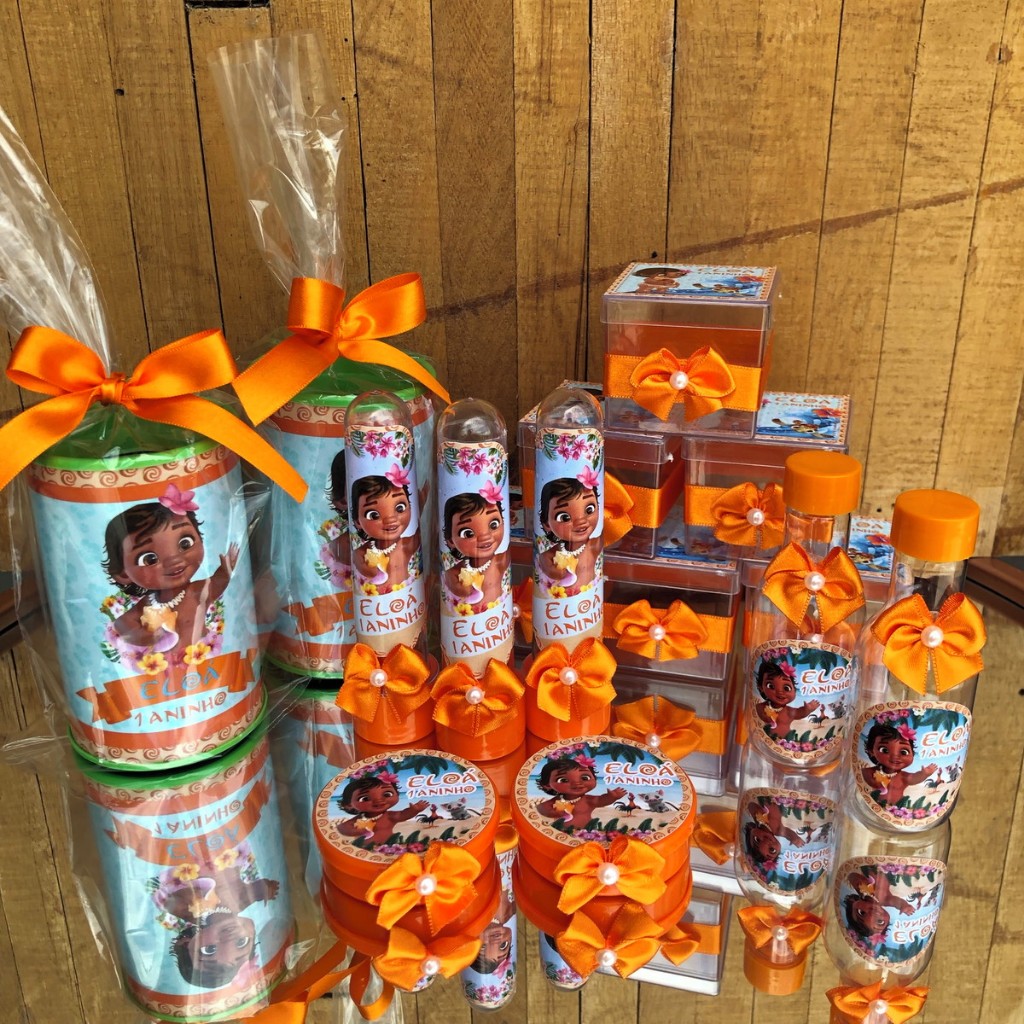 kit festa  50 Itens personalizados Moana Baby -  fazemos todos os temas