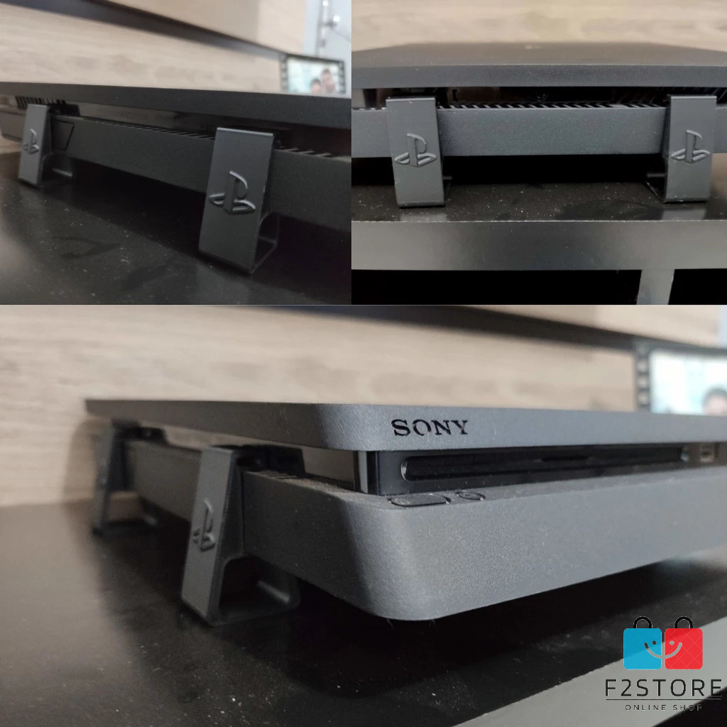 Kit Suporte Playstation Ps4 Pro Fat Slim Horizontal Pezinho Ps4 Slim Fat Pro em Oferta na Shopee