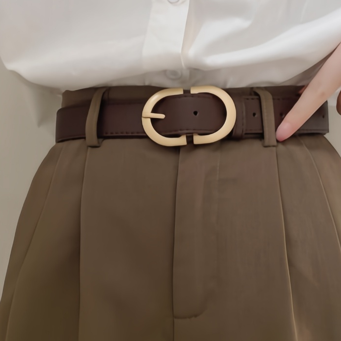 2.5CM Cinto feminina de fivela Oval  双D磨砂 em Oferta na Shopee