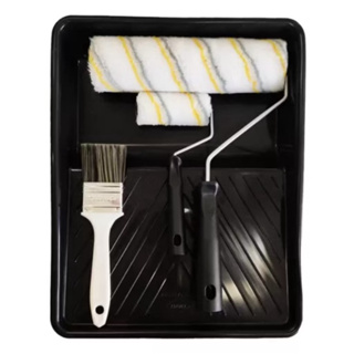 Kit Pintura Compel 5 Peças Sem Respingos – Rolo 23cm + Rolo 9cm + Pincel 2” + Bandeja + Suporte em Oferta na Shopee