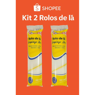 Kit 2 Rolos de Lã 23cm Compel Antirrespingo | Ideal para Tinta Látex e Acrílica | Altura da Lã 12mm | Envio Imediato em Oferta na Shopee