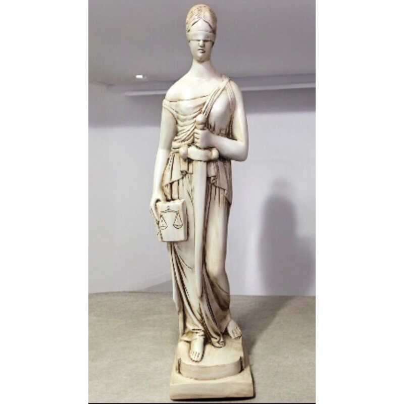 Belíssima Estátua grande Deusa da Justiça pintura Exclusiva - Atelier Reis