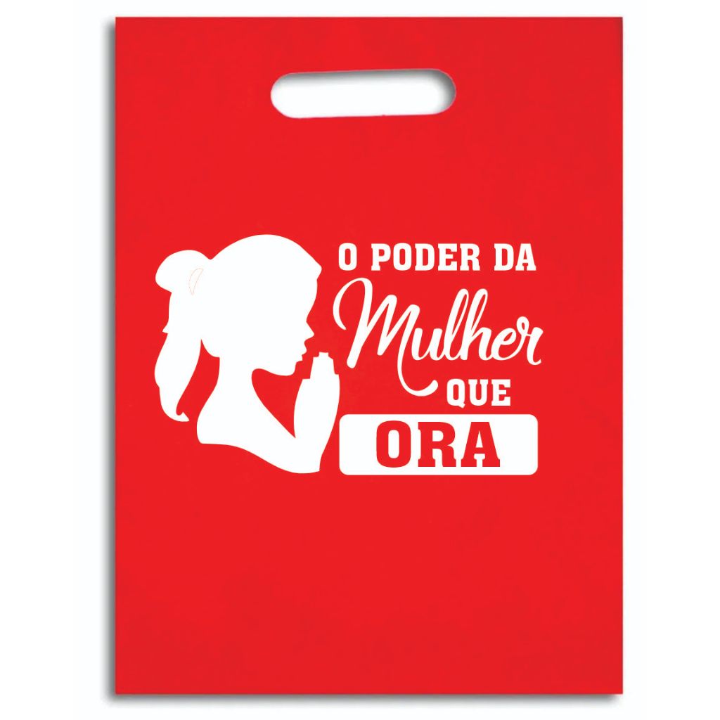 Sacolas Plásticas resistente  17X25 frases mulher 50 unididades  - kits - perfumaria - acessorios - biblia