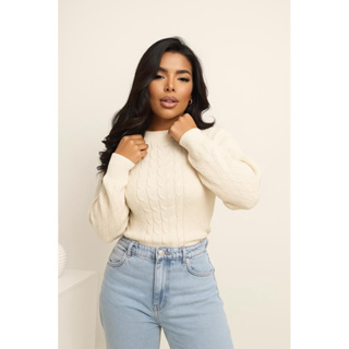 Blusa Tricô Modal Amelia Feminina Manga Longa Básica Tricot Inverno em Oferta na Shopee