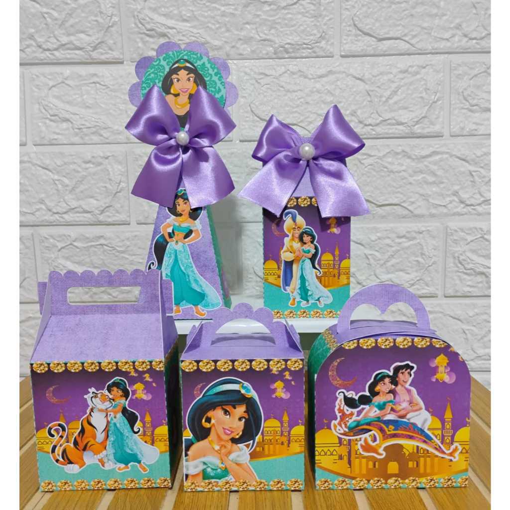 Caixinhas Personalizadas Princesa Jasmine – Lembrancinhas para festa infantil