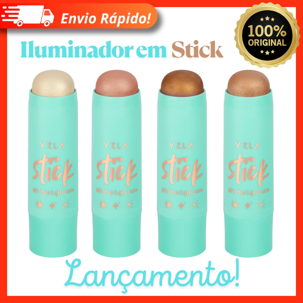 Iluminador Em Stick Shine e Glow Vizzela 7g - 100% Original Lançamento