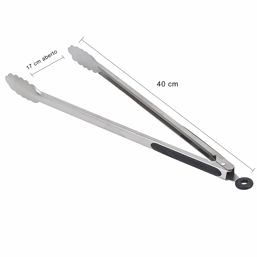 Pegador Inox 40 cm Churrasco Universal Profissional em Oferta na Shopee