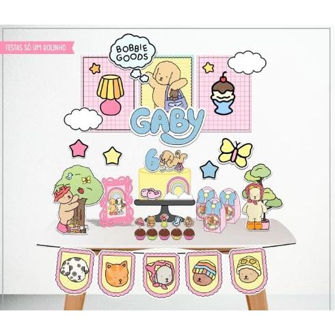 kit Festa Só um bolinho /Bobi go  Aniversario Personalizado    Lembrancinhas