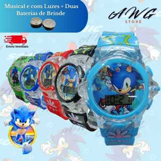 Relógio Musical Sonic LED Infantil Silicone Colorido Divertido Presente – Envio Rápido em Oferta na Shopee