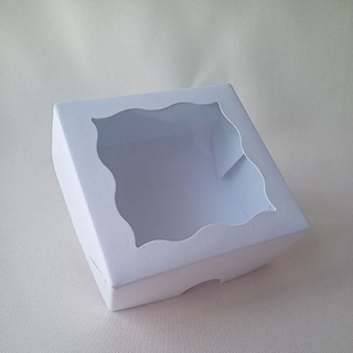 25 / 50 / 70 / 100 Caixa com Visor 8,5x8,5x3,5 cm (Branca ou kraft) em Oferta na Shopee