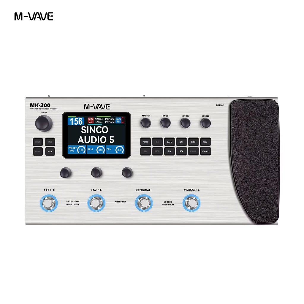 M-VAVE MK-300 Processador Multiefeitos para Guitarra | ANN Neural Modeling 120AMP/360FX | 10h 150s em Oferta na Shopee