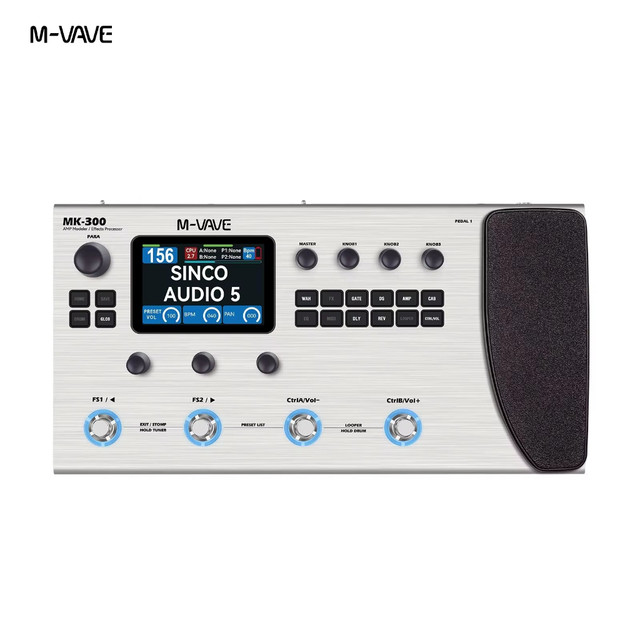 M-VAVE MK-300 Processador Multiefeitos para Guitarra | ANN Neural Modeling 120AMP/360FX | 10h 150s