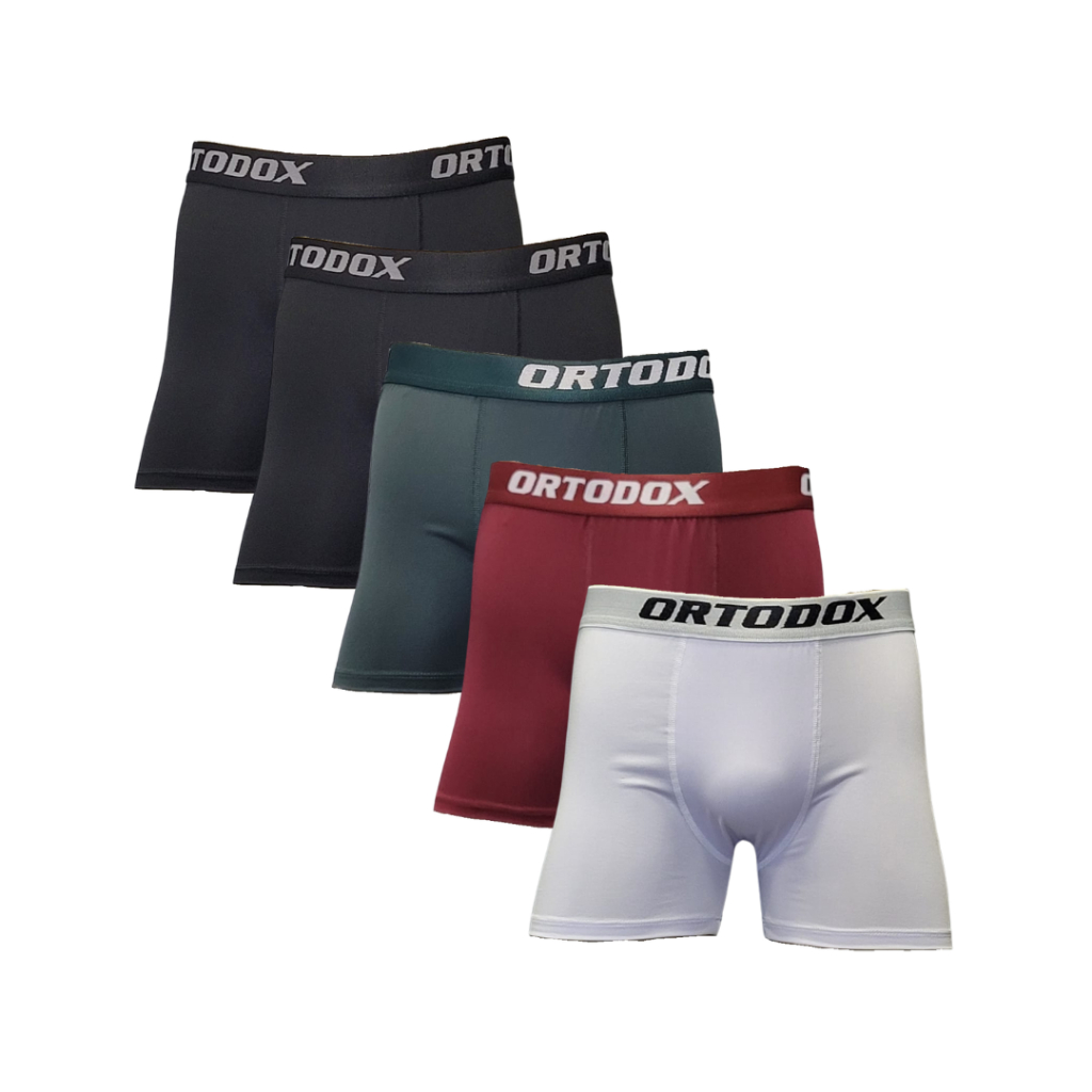 Kit 5 Cuecas Boxer Plus Size GG1 ao GG9 Microfibra Ortodox Não Enrola. Elástico Não Marca. Qualidade Superior em Oferta na Shopee