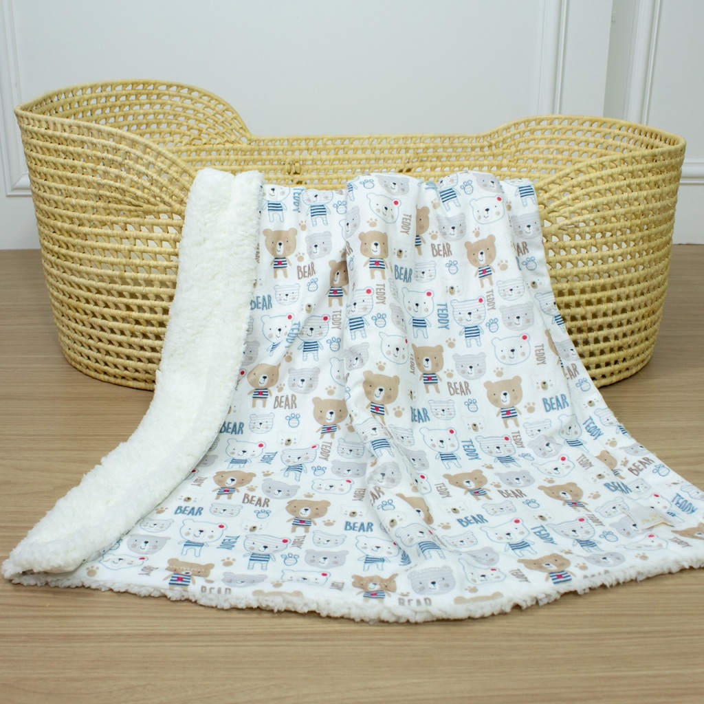 Coberdrom De Frio Bebe Forrado Mantinha Infantil Ideal Para Dormir Bebê Quentinho Inverno Do Bebê