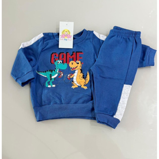 Conjunto de moletom Dino interativo para bebê menino PMG em Oferta na Shopee